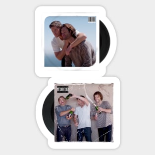 j2m jensen jared misha and j2 celebrating double vinyl supernatural Sticker